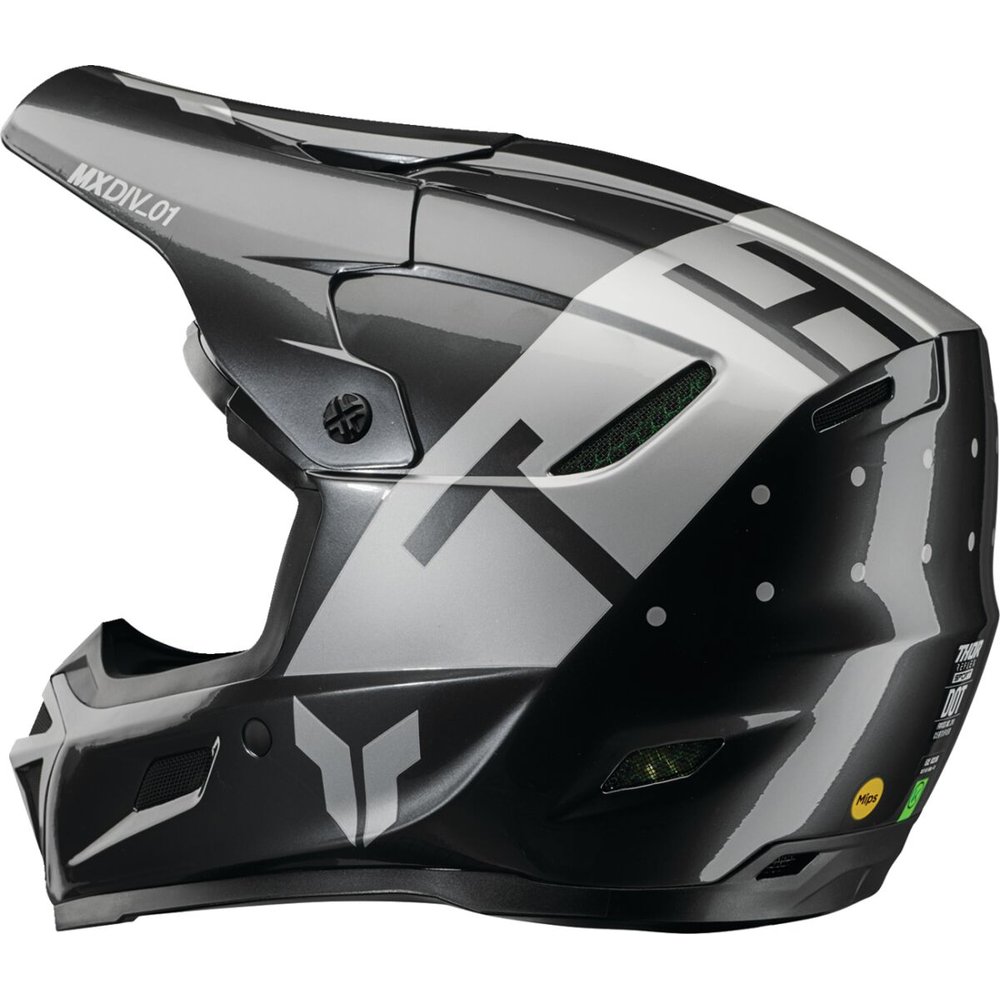 THOR Reflex Sport Motocross Helm Rogue grau schwarz