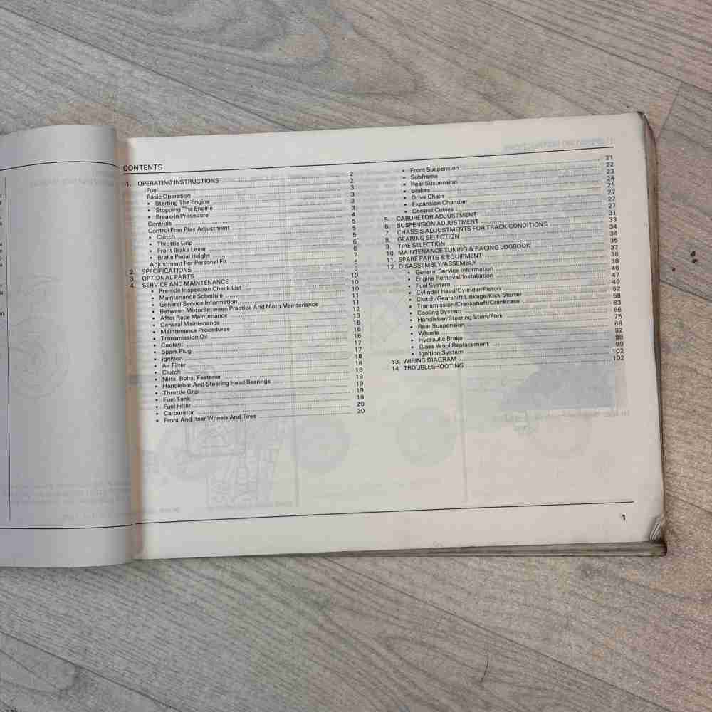 HONDA CR 500 R 1987 Original OEM 00X36-ML3-8201 36ML3820 Motorrad-Handbuch gebraucht