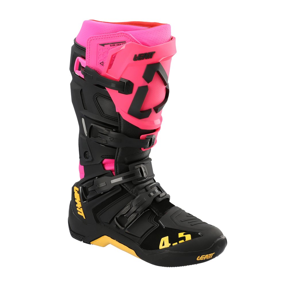 LEATT 4.5 Motocross Stiefel schwarz-pink-gelb