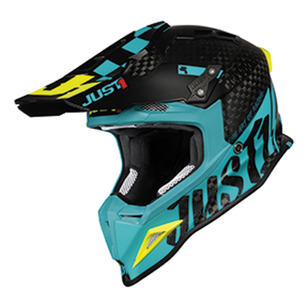 JUST1 J12 Pro Motocross Helm Racer blau carbon