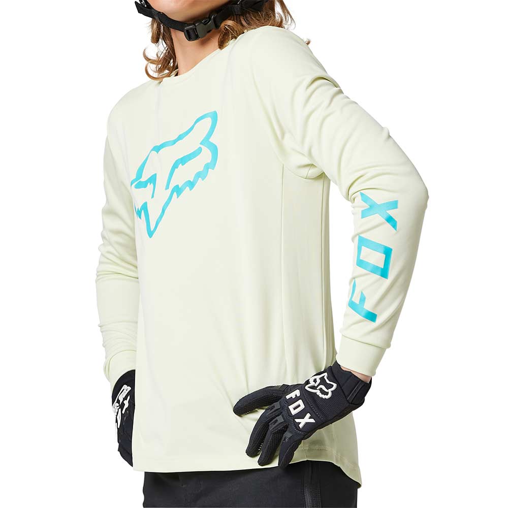 FOX Ranger Youth langärmliges MTB Jersey Kinder sea spray