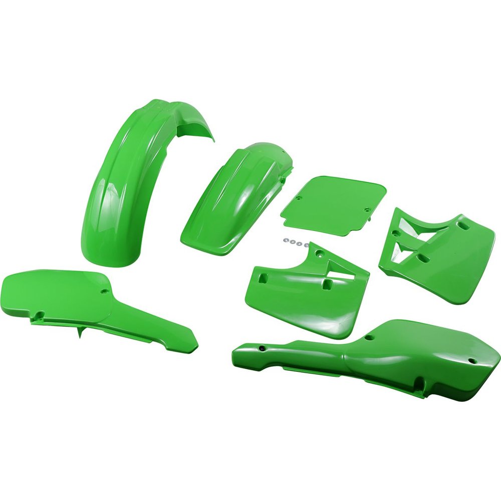 UFO Komplettes Karosserie-Kit Plastikteile Kawasaki KX250/500 87 grün