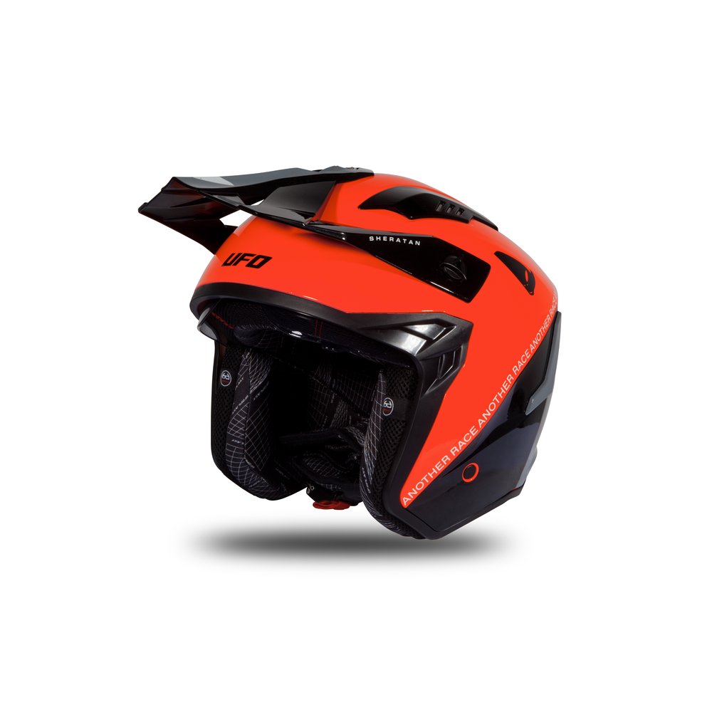 UFO Sheratan Trail Jet Helm rot schwarz grau glossy