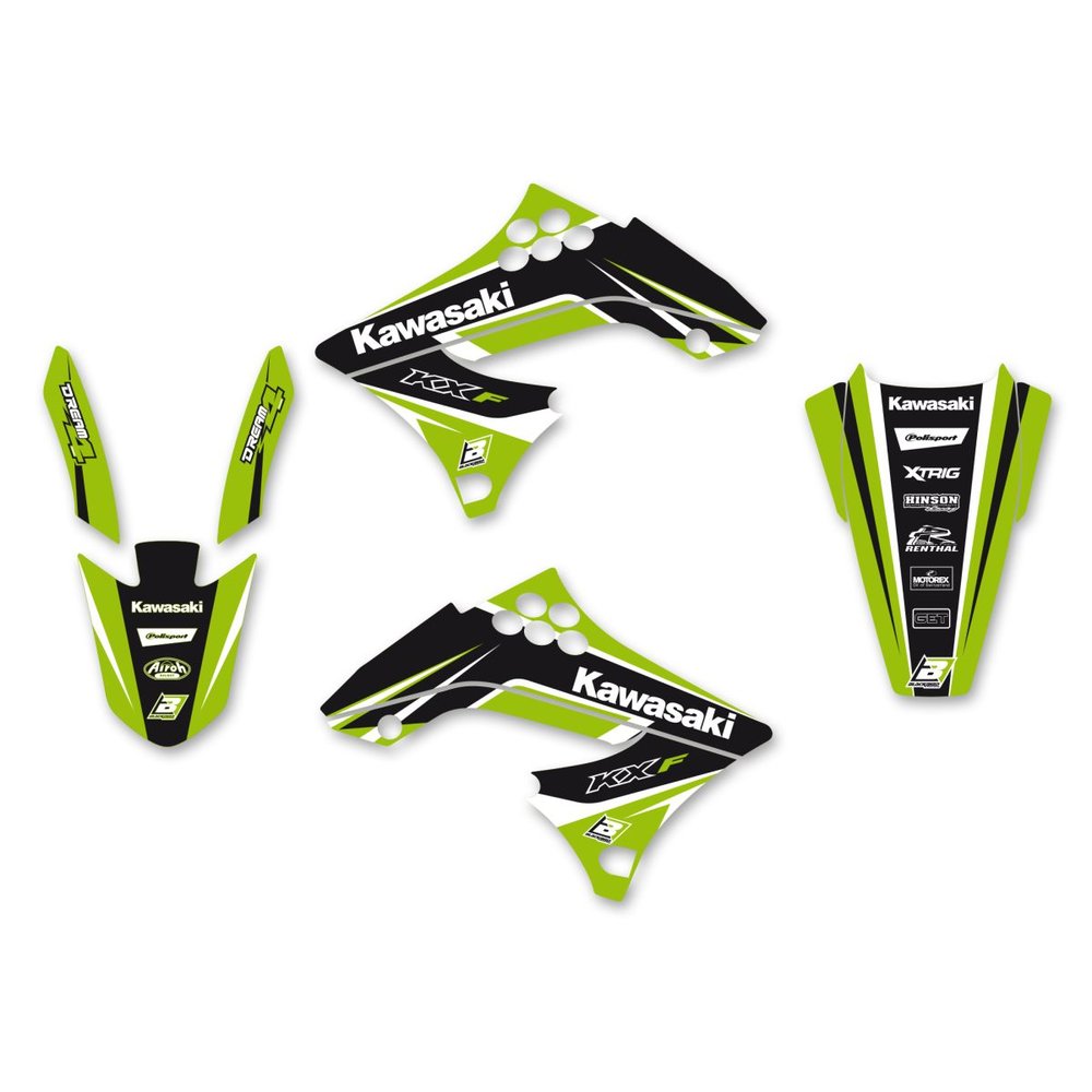 BLACKBIRD RACING Dekorsatz mit Sitzbankbezug Kawasaki KXF450 09-11 BLACKBIRD RACING Dekorsatz mit Sitzbankbezug Kawasaki KXF450 09-11
