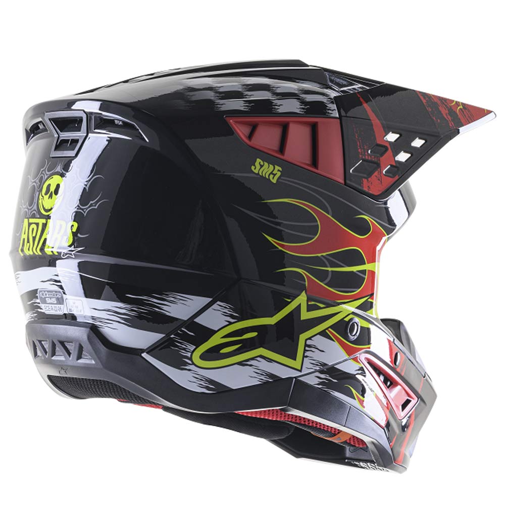 ALPINESTARS Supertech M5 Rash Motocross Helm rot grau