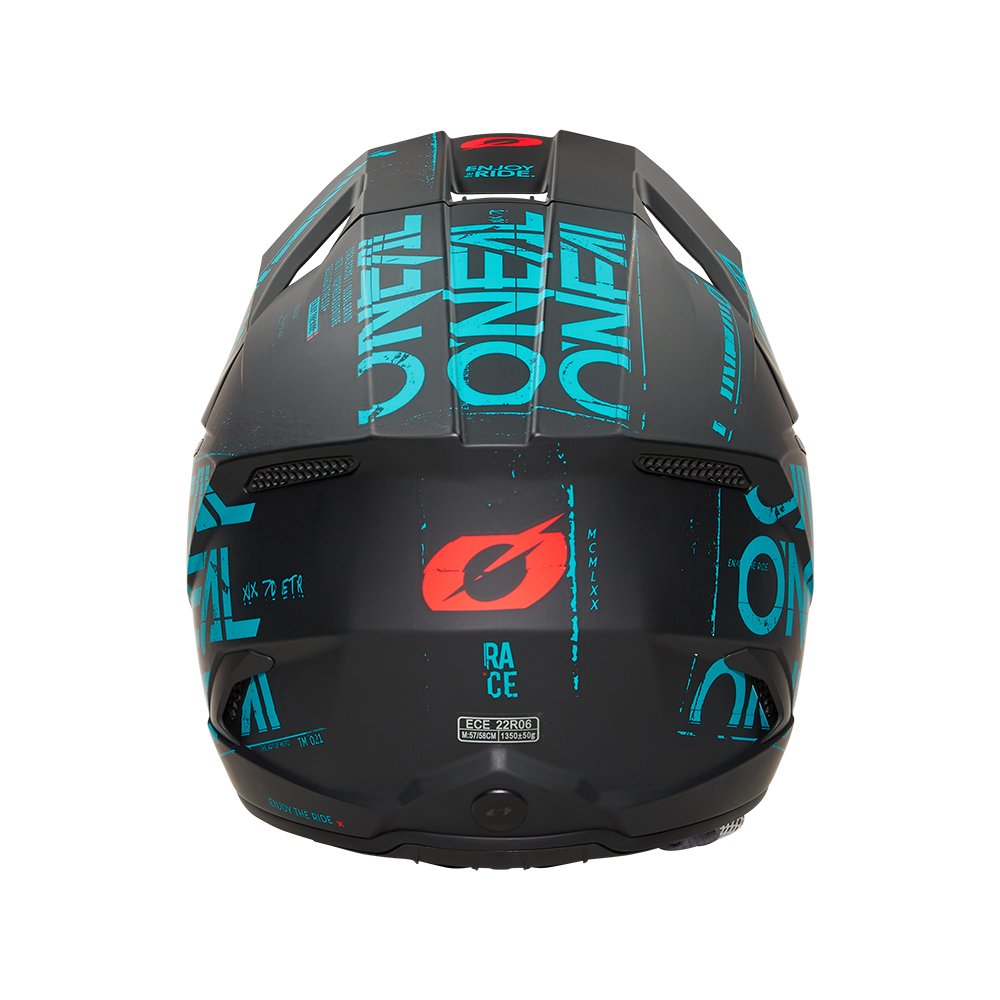 ONEAL 3SRS Motocross Helm Static schwarz teal ONEAL 3SRS Motocross Helm Static schwarz teal
