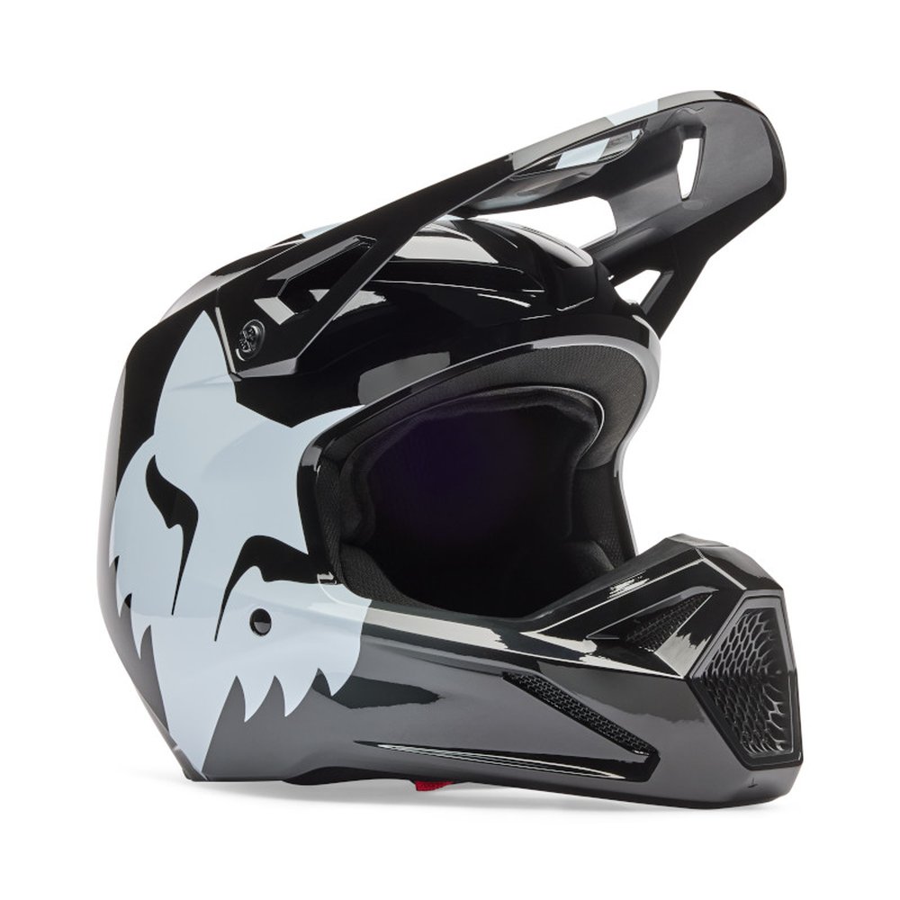 FOX YOUTH V1 SHIELD HELMET Motocross Helm für Kinder Schwarz