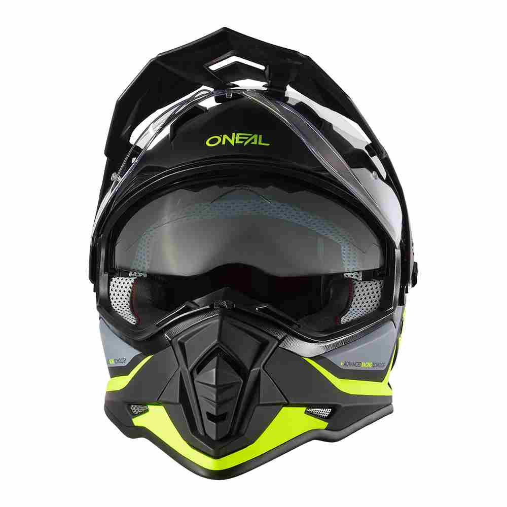 ONEAL Sierra R Enduro Motorrad Helm neon gelb schwarz grau