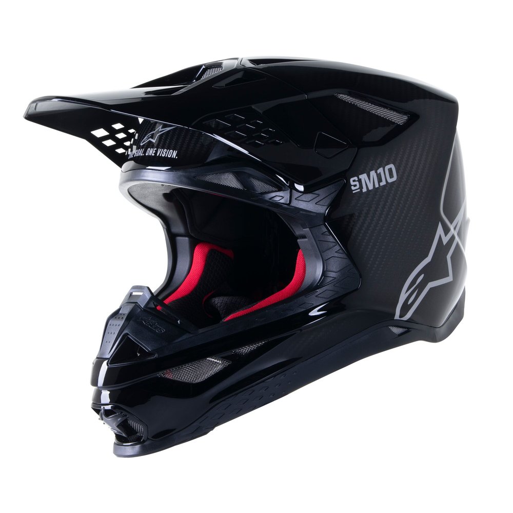 ALPINESTARS Supertech M10 Solid Carbon Motocross Helm schwarz