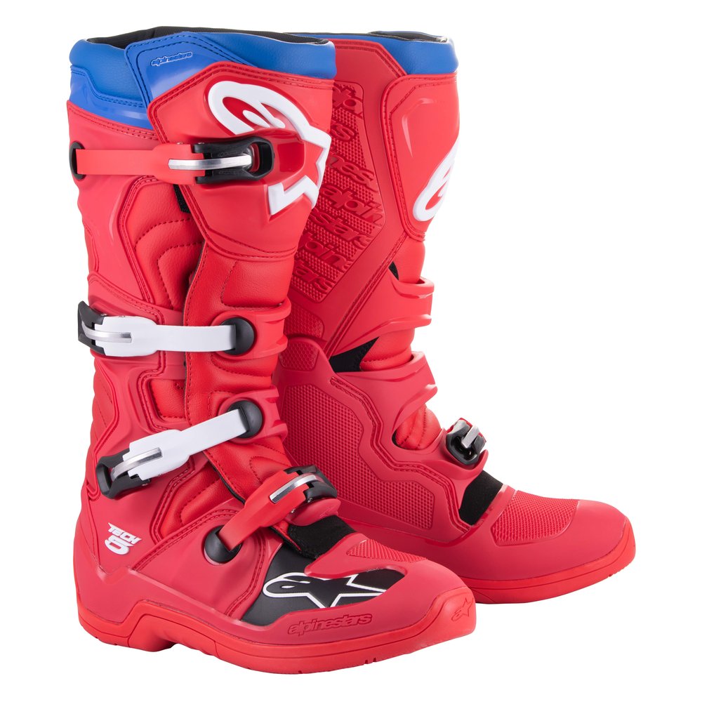 ALPINESTARS Tech 5 Motocross Stiefel rot blau ALPINESTARS Tech 5 Motocross Stiefel rot blau