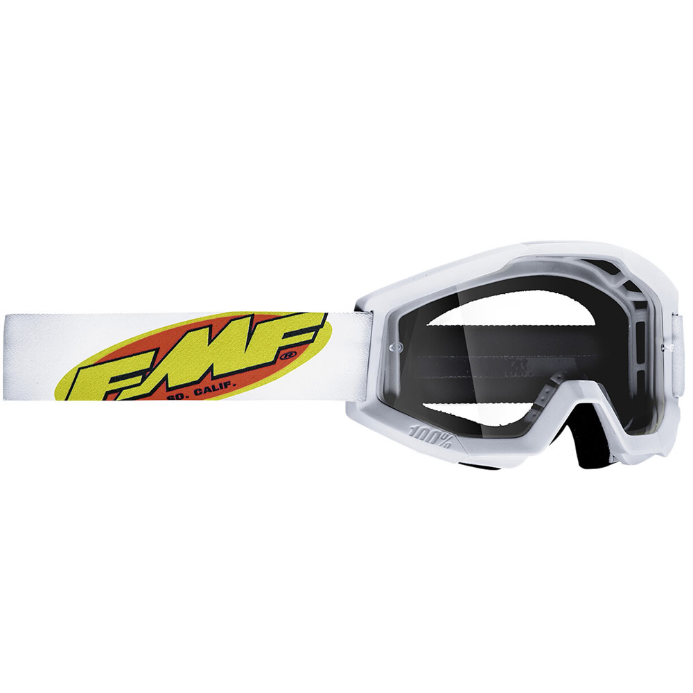 FMF PowerCore Kinder MX MTB Brille weiss klar