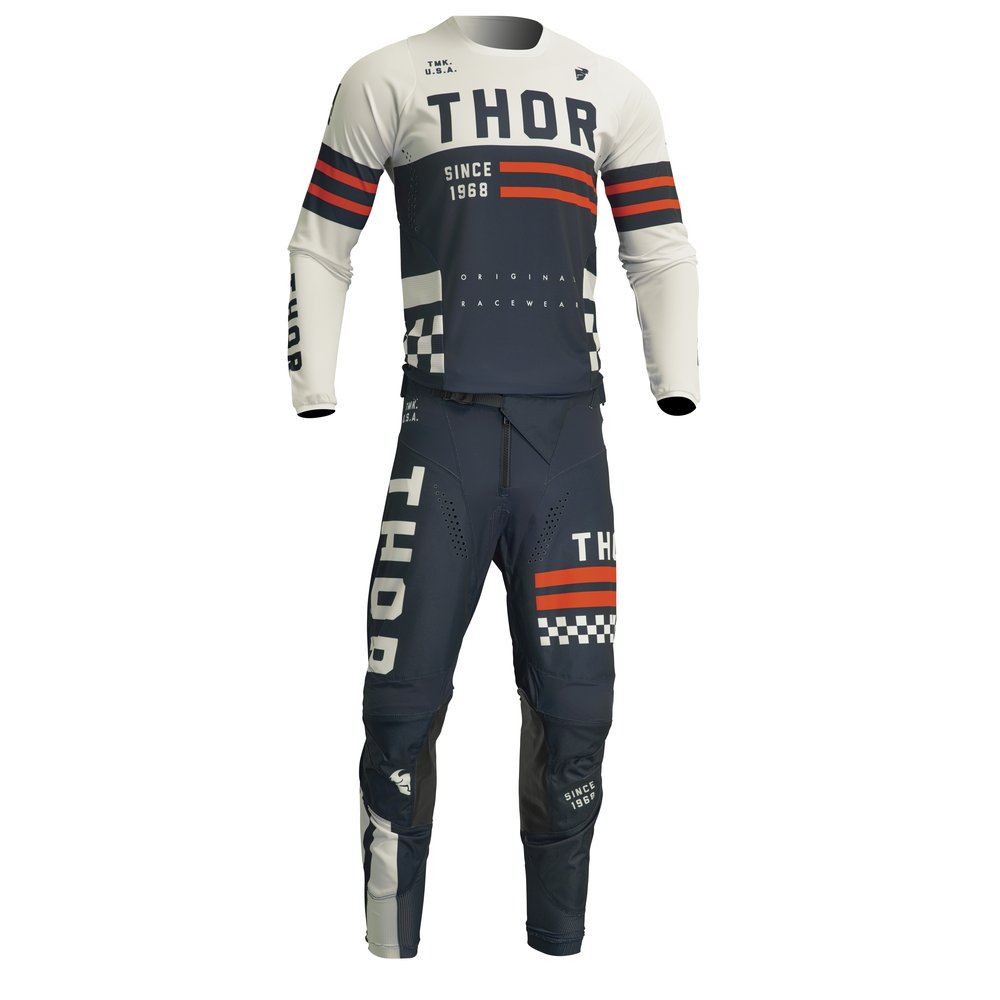 THOR Pulse Combat MX MTB Jersey blau weiss THOR Pulse Combat MX MTB Jersey blau weiss