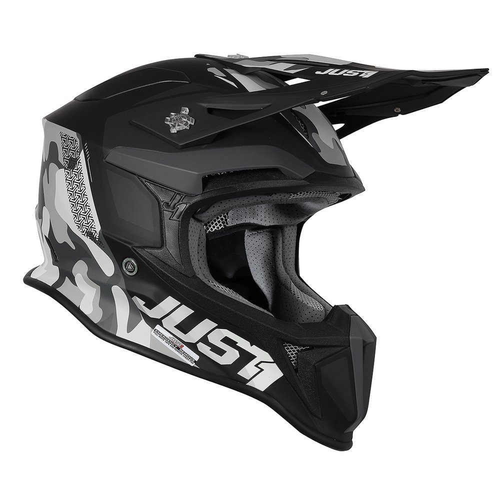 JUST1 J18 MIPS Pulsar Motocross Helm grau camo schwarz
