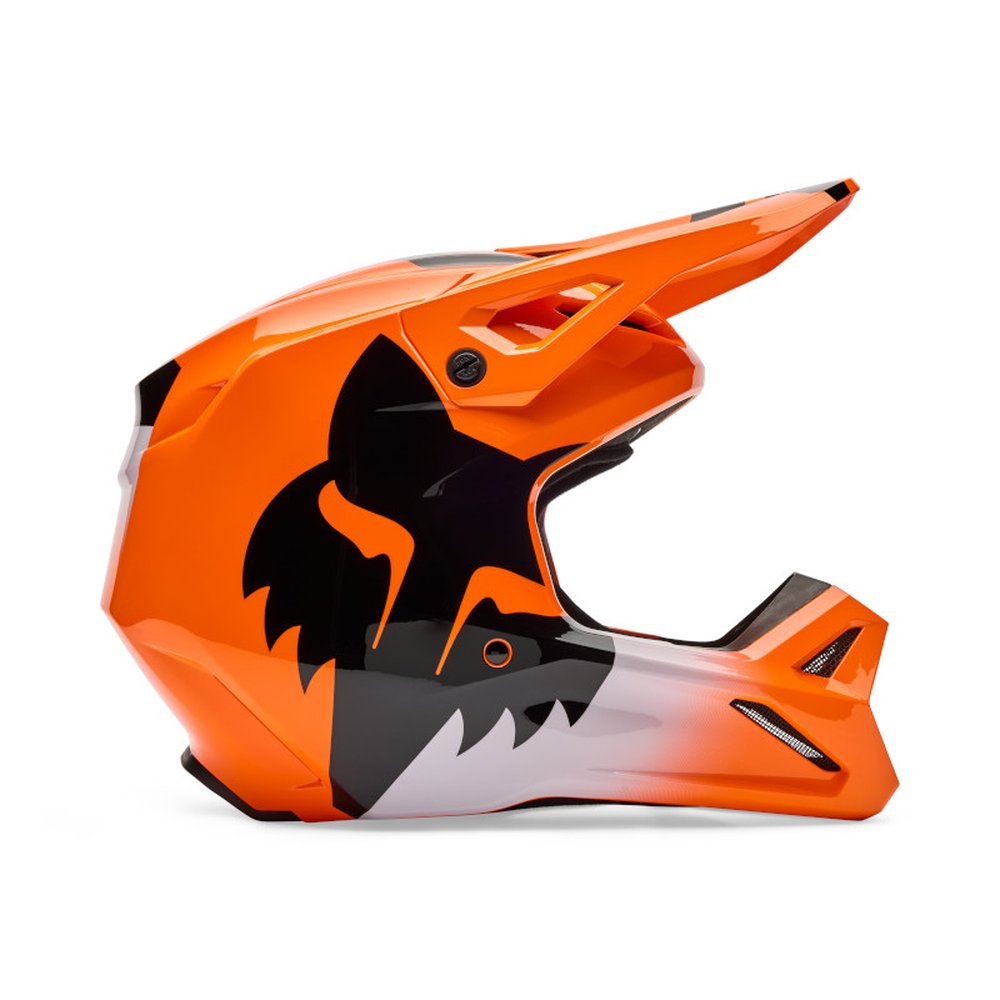 FOX V1 SHIELD Motocross Helm Neon Orange