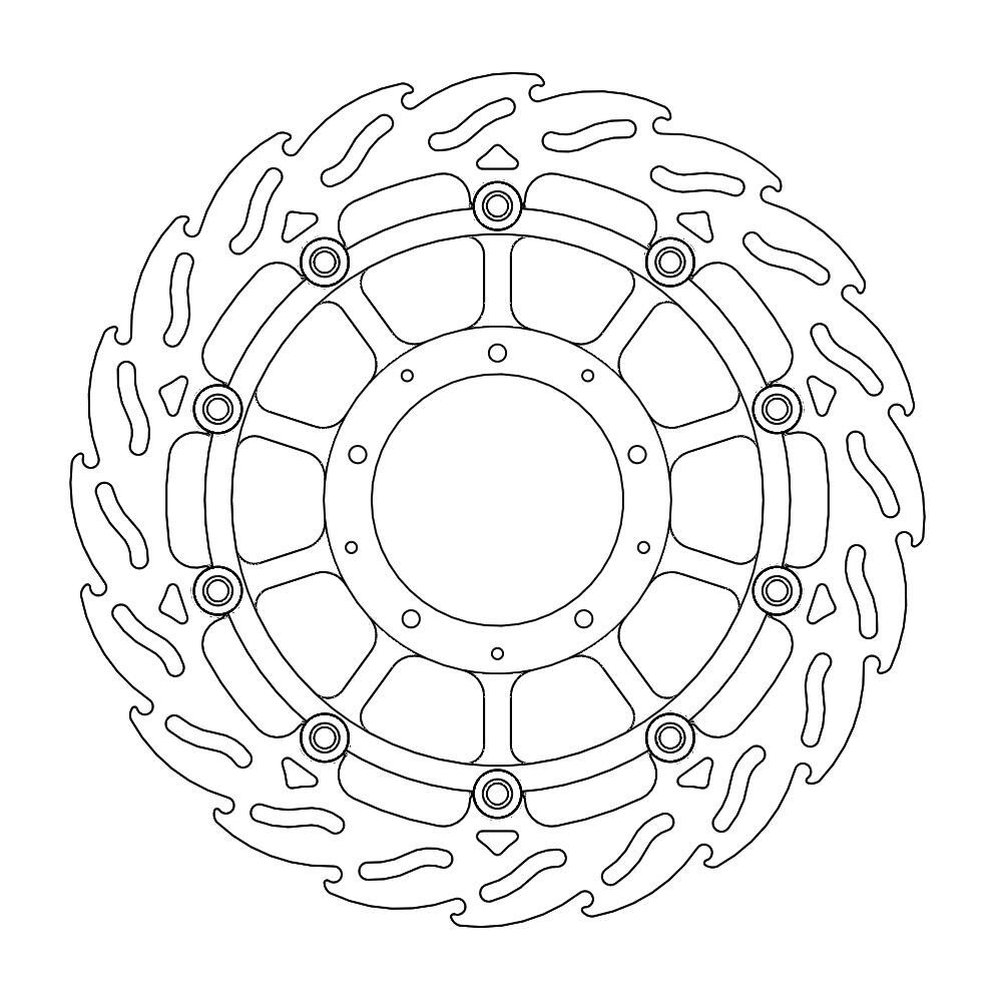 MOTO-MASTER Bremsscheibe Flame vorne links schwarz MOTO-MASTER Bremsscheibe Flame vorne links schwarz