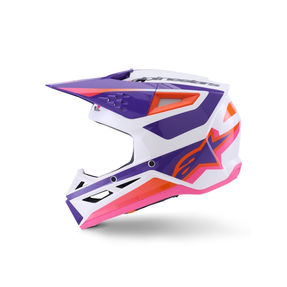 ALPINESTARS Supertech M3 Heat Motocross Helm weiss/lila/pink