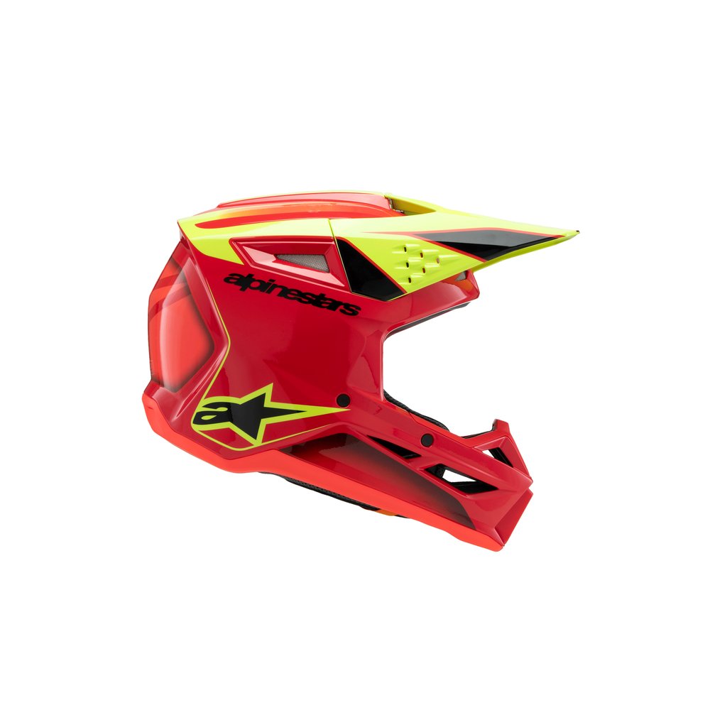 ALPINESTARS Supertech M3 Fray Youth Monster Kinder Motocross Helm rot gelb schwarz ALPINESTARS Supertech M3 Fray Youth Monster Kinder Motocross Helm rot gelb schwarz