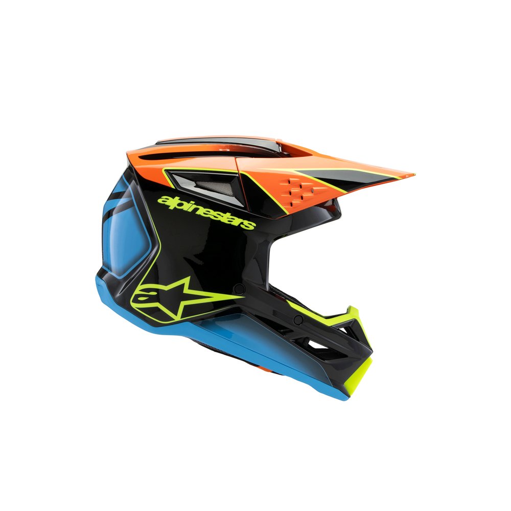 ALPINESTARS Supertech M3 Fray Youth Monster Kinder Motocross Helm schwarz orange gelb ALPINESTARS Supertech M3 Fray Youth Monster Kinder Motocross Helm schwarz orange gelb