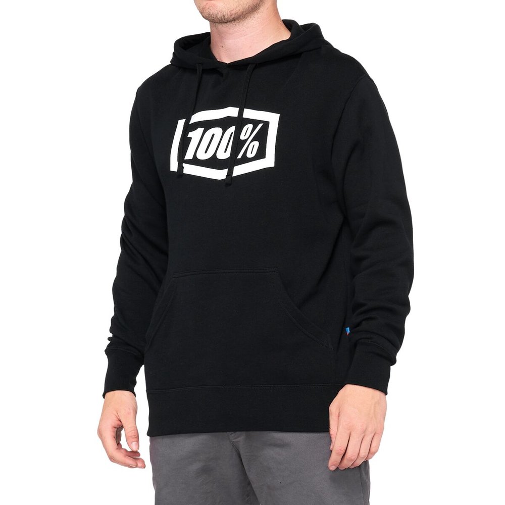 100% Hoodie Icon schwarz