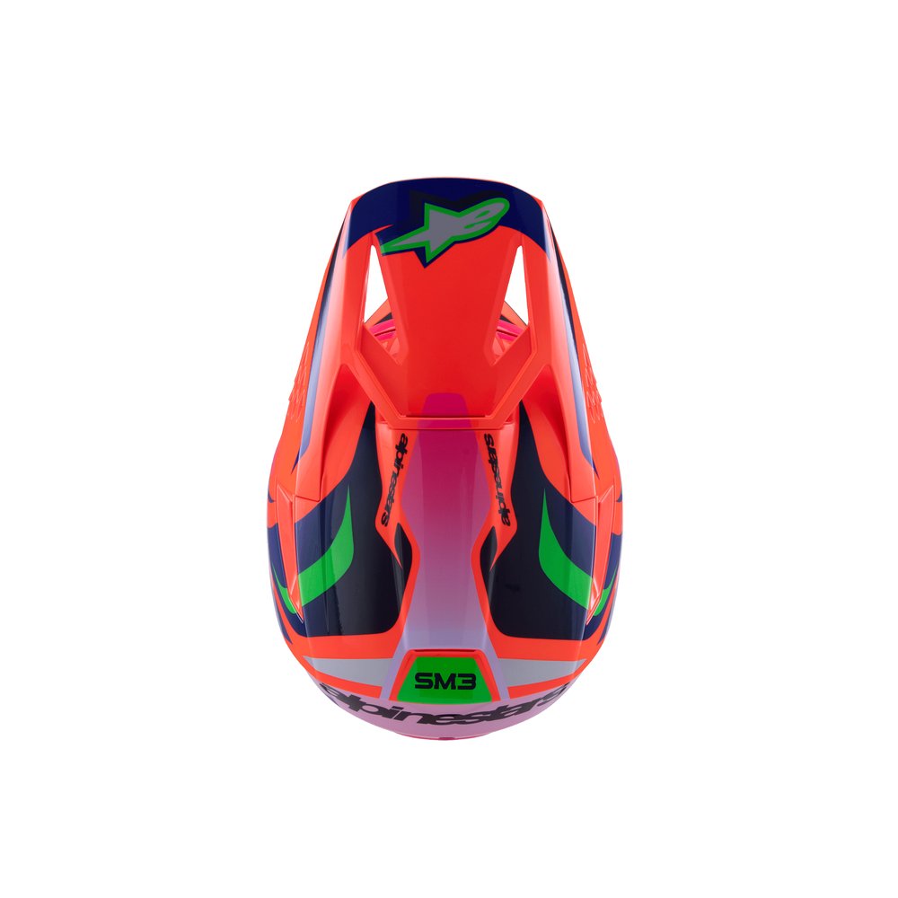 ALPINESTARS Supertech M3 Deegan Youth Monster Kinder Motocross Helm orange lila pink ALPINESTARS Supertech M3 Deegan Youth Monster Kinder Motocross Helm orange lila pink