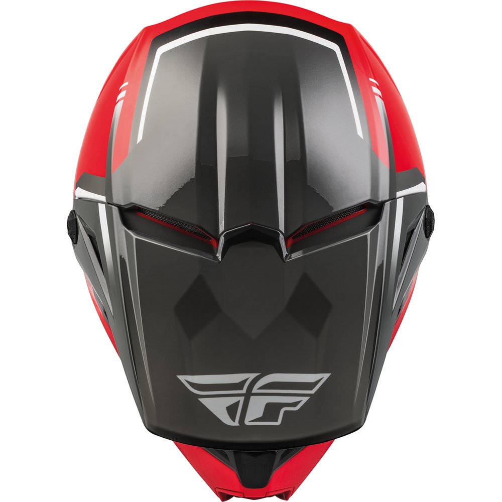 FLY Kinetic Vision Motocross Helm rot grau