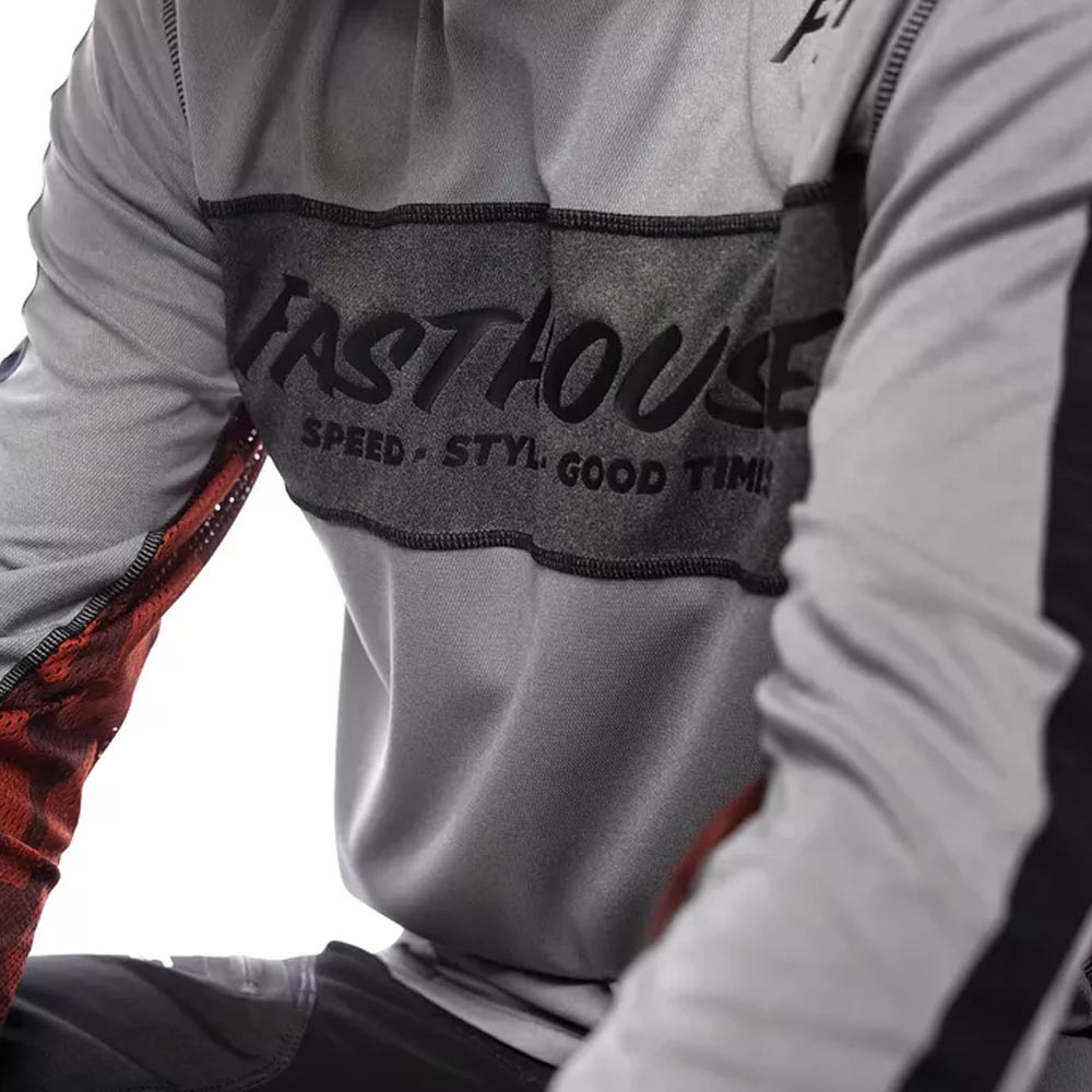 FASTHOUSE Acadia langärmliges MTB Jersey heather grau