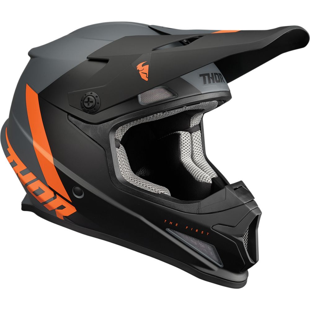 THOR Sector Chev Motocross Helm grau orange