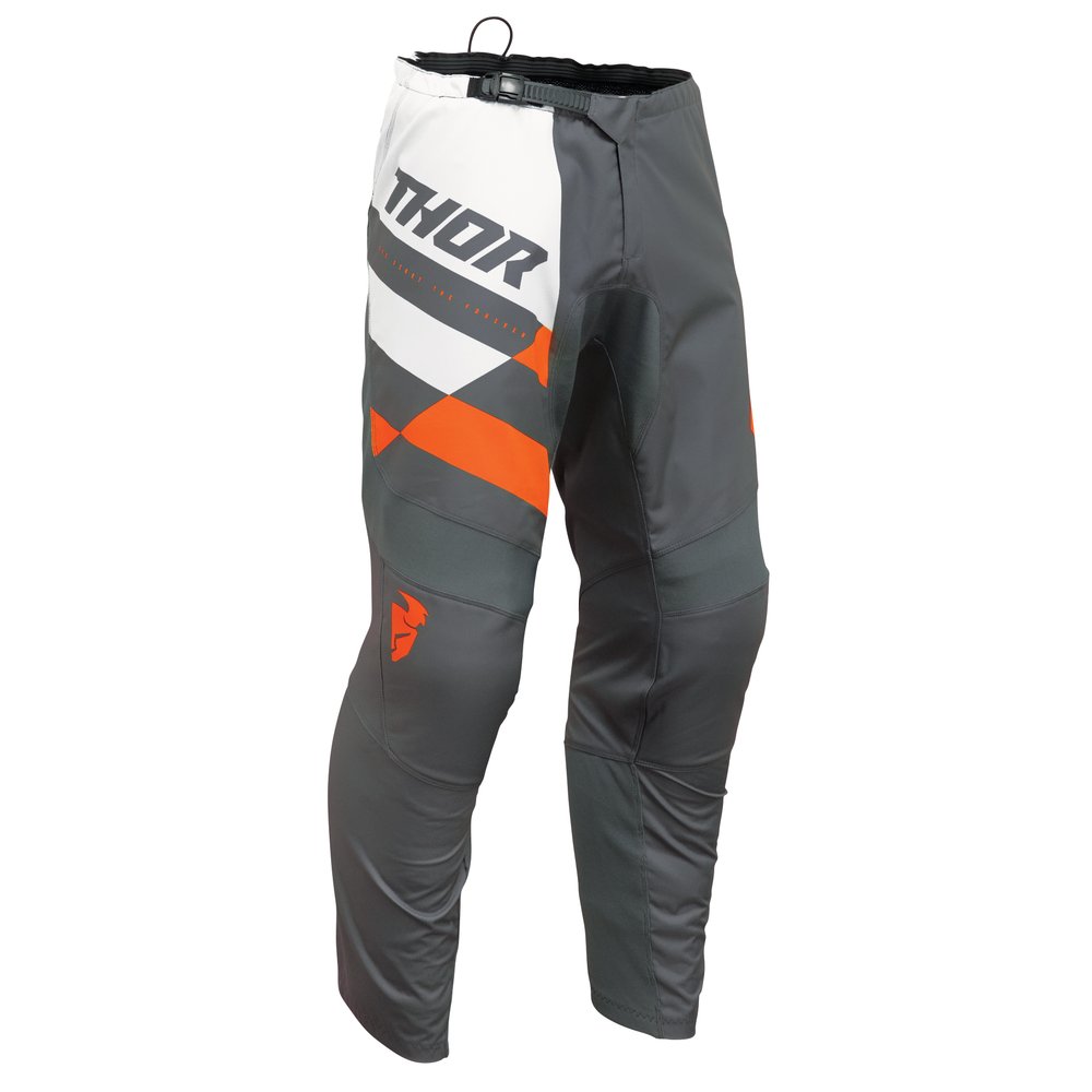 THOR Sector Checker Kinder Motocross Hose grau orange