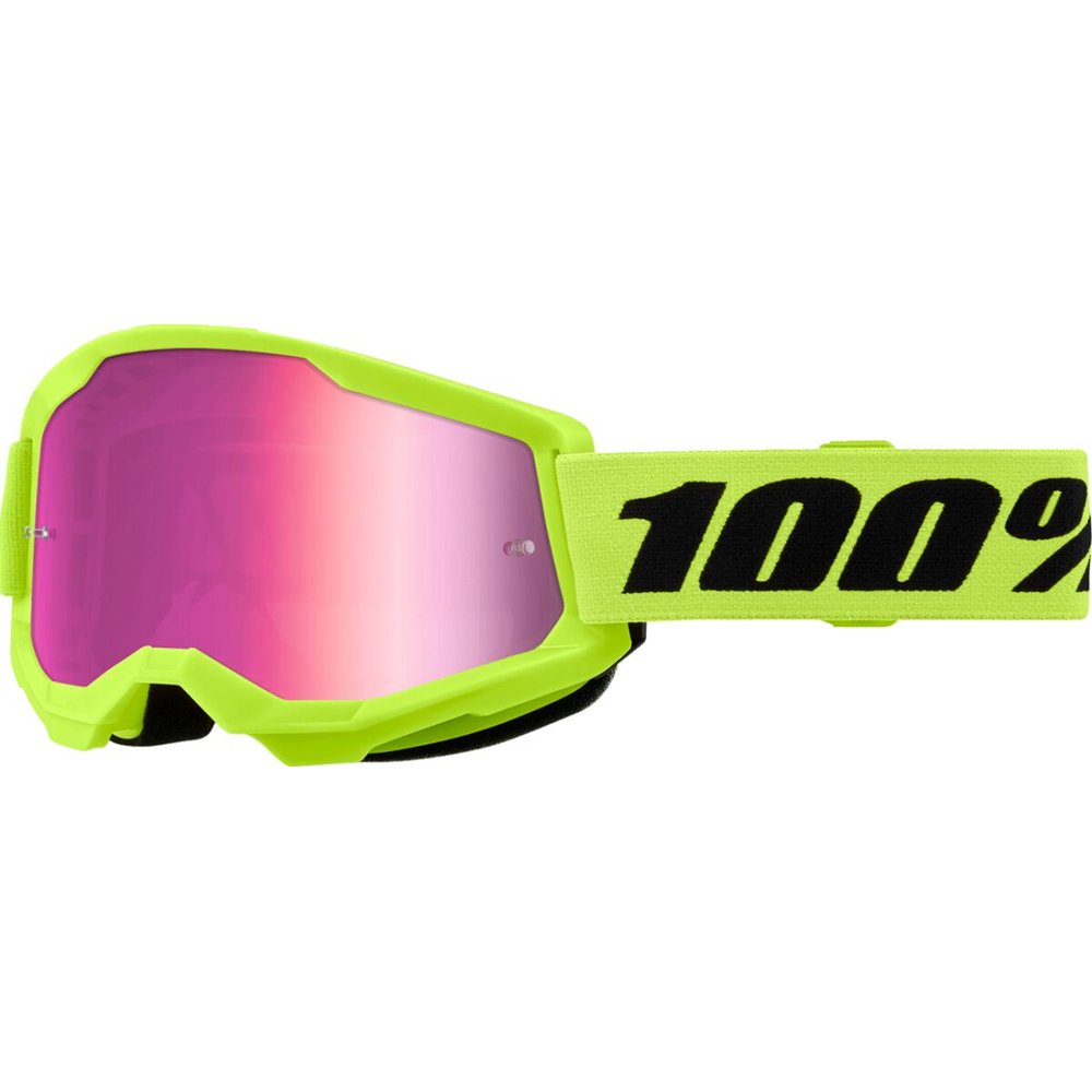 100% Strata 2 neon gelb Brille pink verspiegelt