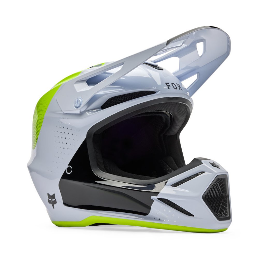 FOX V3 TINE Motocross Helm Weiss