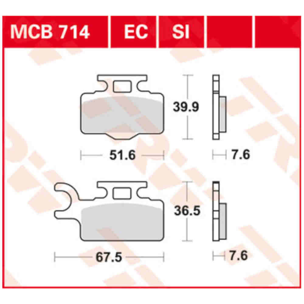 TRW MCB714SI Sinter Bremsbelag-Satz Offroad