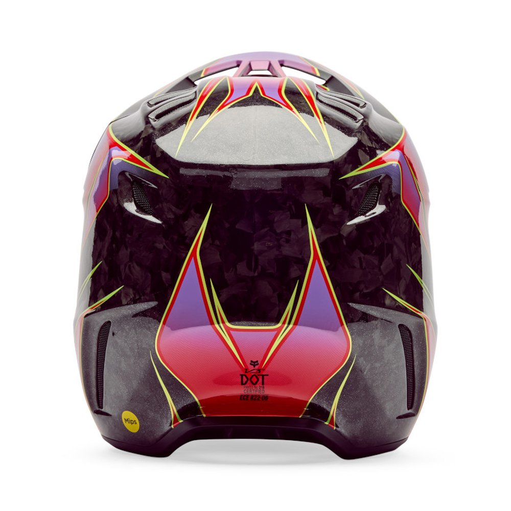 FOX V3 RS CANVAS Motocross Helm Rot