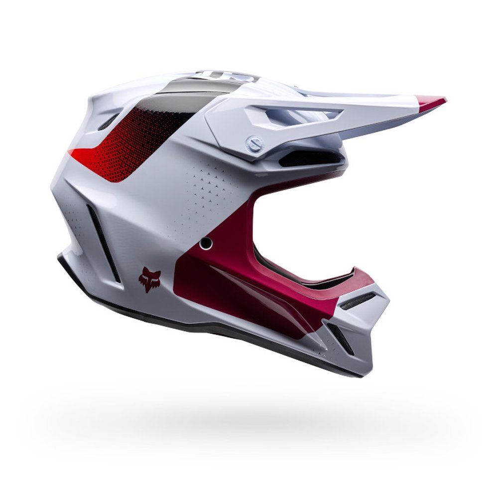 FOX V3 TINE Motocross Helm Cranberry