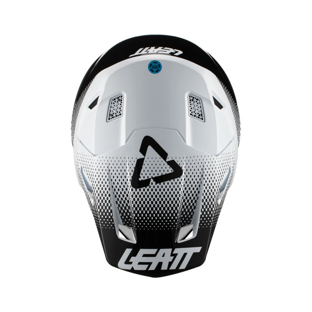 LEATT 7.5 V22 Motocross Helm + Brille Uni weiss