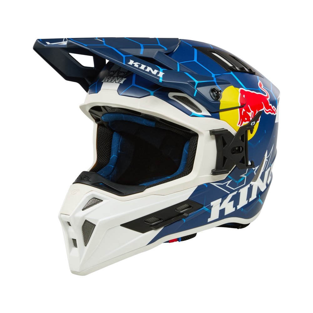 KINI RED BULL EXC Motocross Helm 1.0 blau/weiss