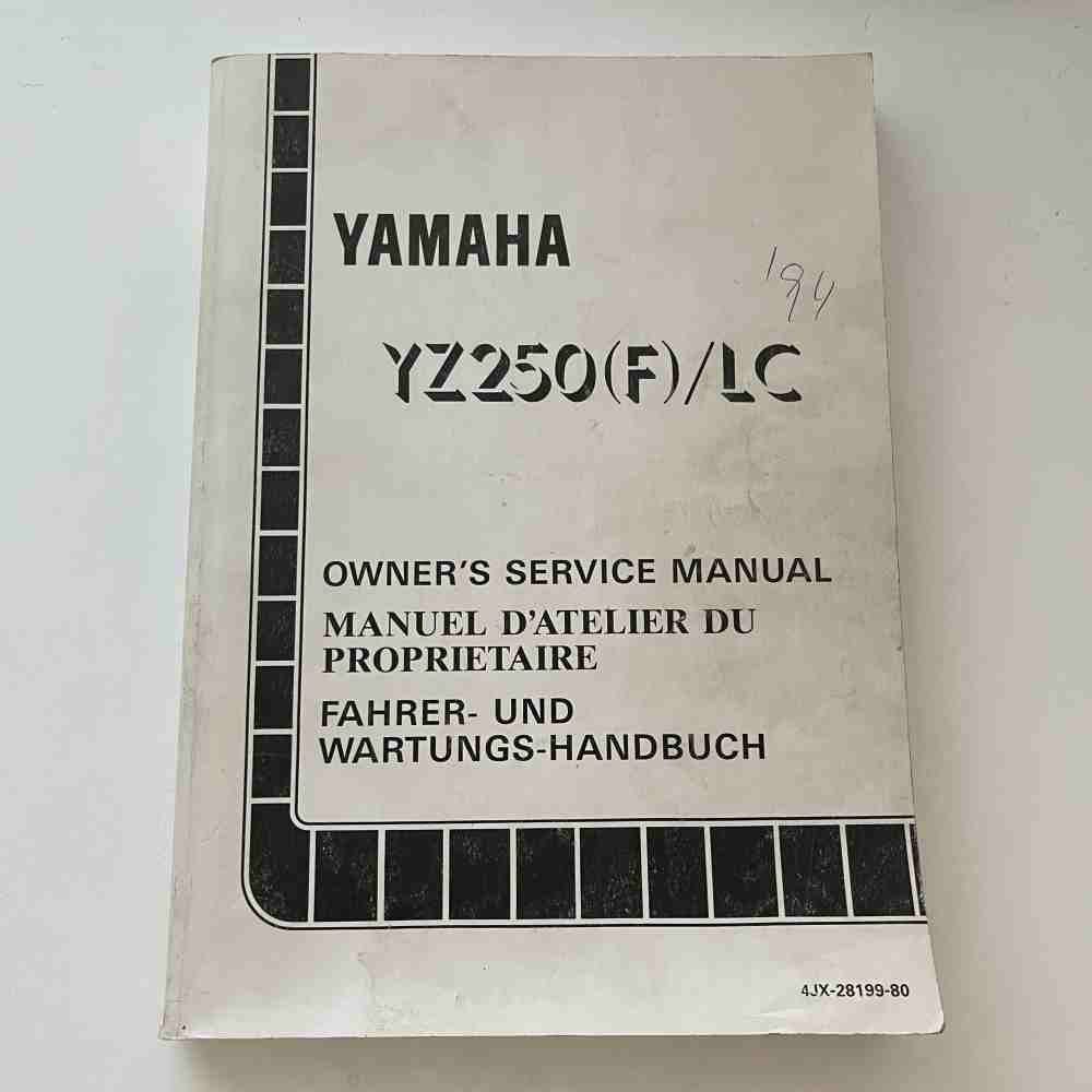 YAMAHA YZ 250 (F)/LC 1994 4JX-28199-80 Motorrad-Handbuch gebraucht