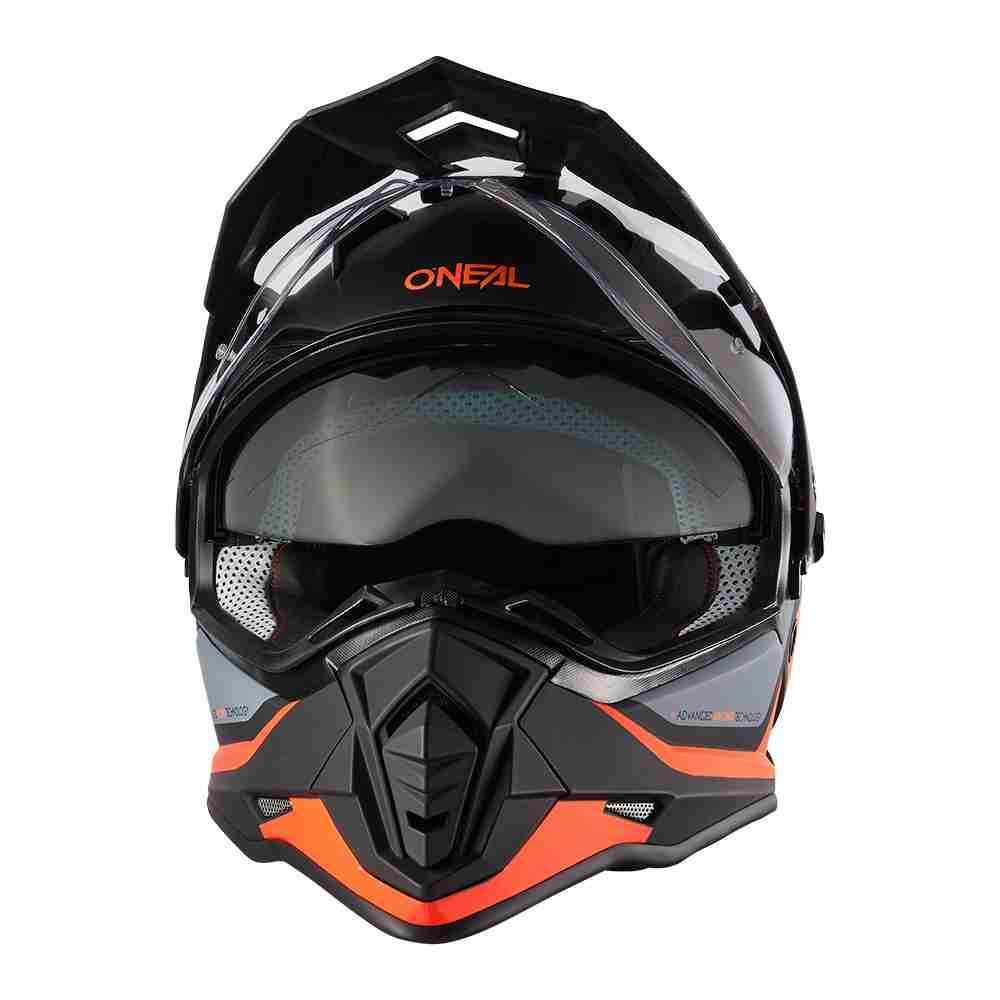 ONEAL Sierra R Enduro Motorrad Helm orange schwarz grau