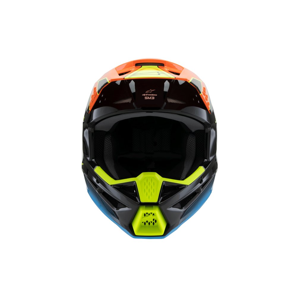 ALPINESTARS Supertech M3 Fray Youth Monster Kinder Motocross Helm schwarz orange gelb ALPINESTARS Supertech M3 Fray Youth Monster Kinder Motocross Helm schwarz orange gelb