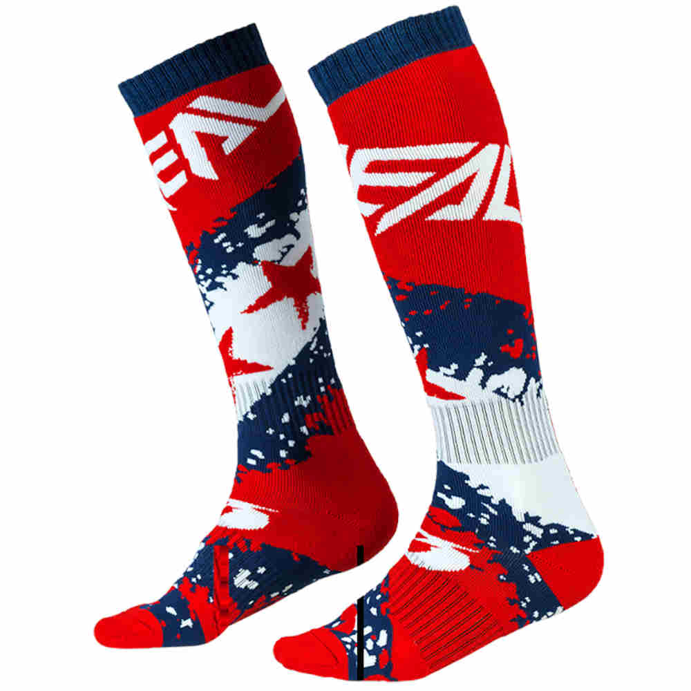 ONEAL PRO Stars MX Socken rot blau ONEAL PRO Stars MX Socken rot blau