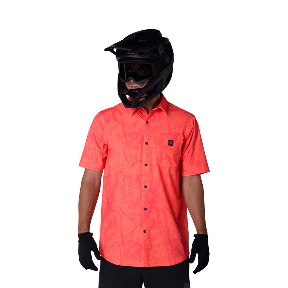 FOX RANGER SS WOVEN JERSEY Hemd Dark Orange