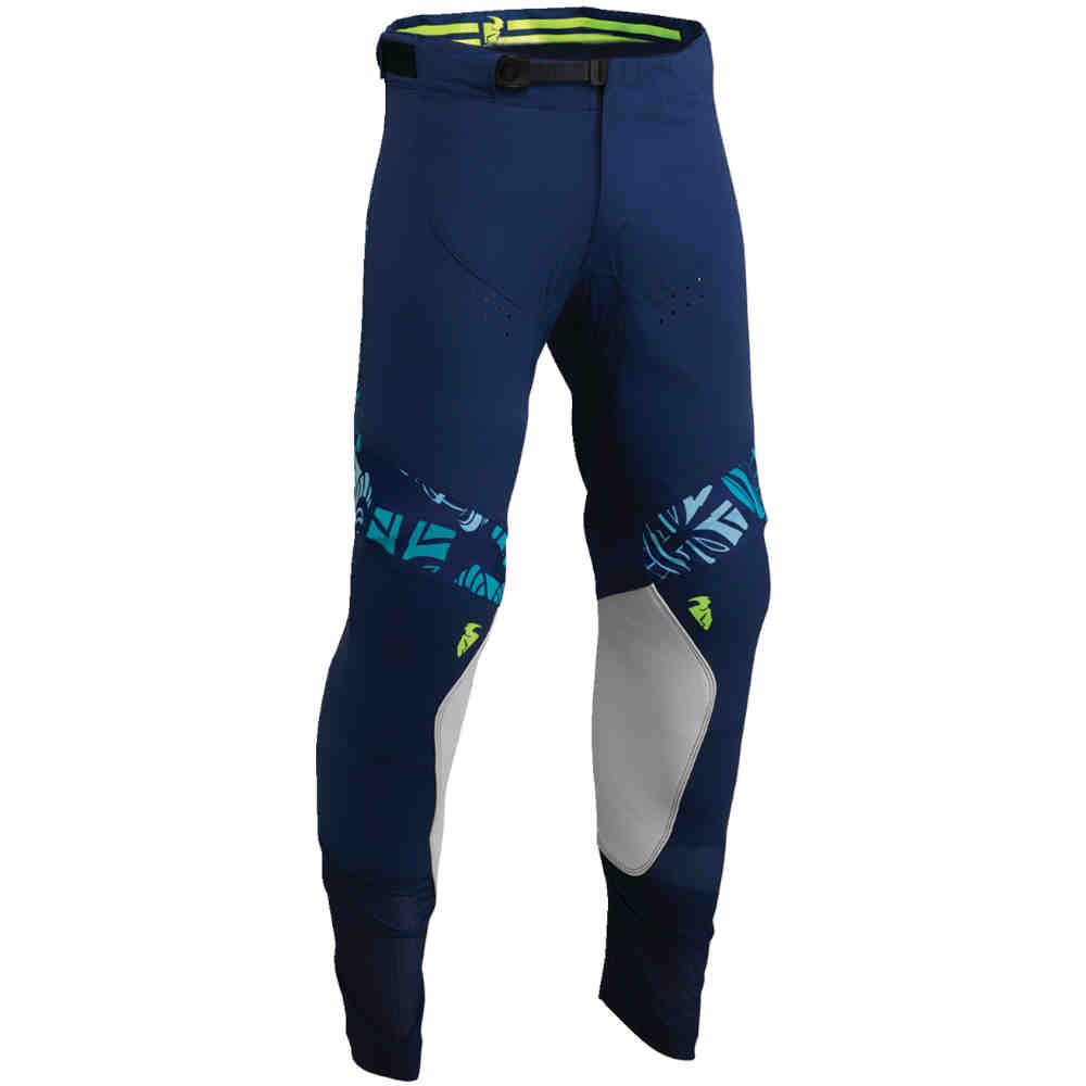 THOR Prime Aloha Motocross Hose navy aqua blau gelb THOR Prime Aloha Motocross Hose navy aqua blau gelb