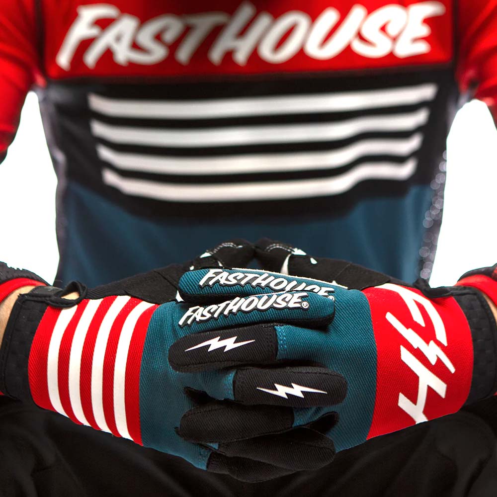 FASTHOUSE Speedstyle Omega Handschuhe rot slate FASTHOUSE Speedstyle Omega Handschuhe rot slate