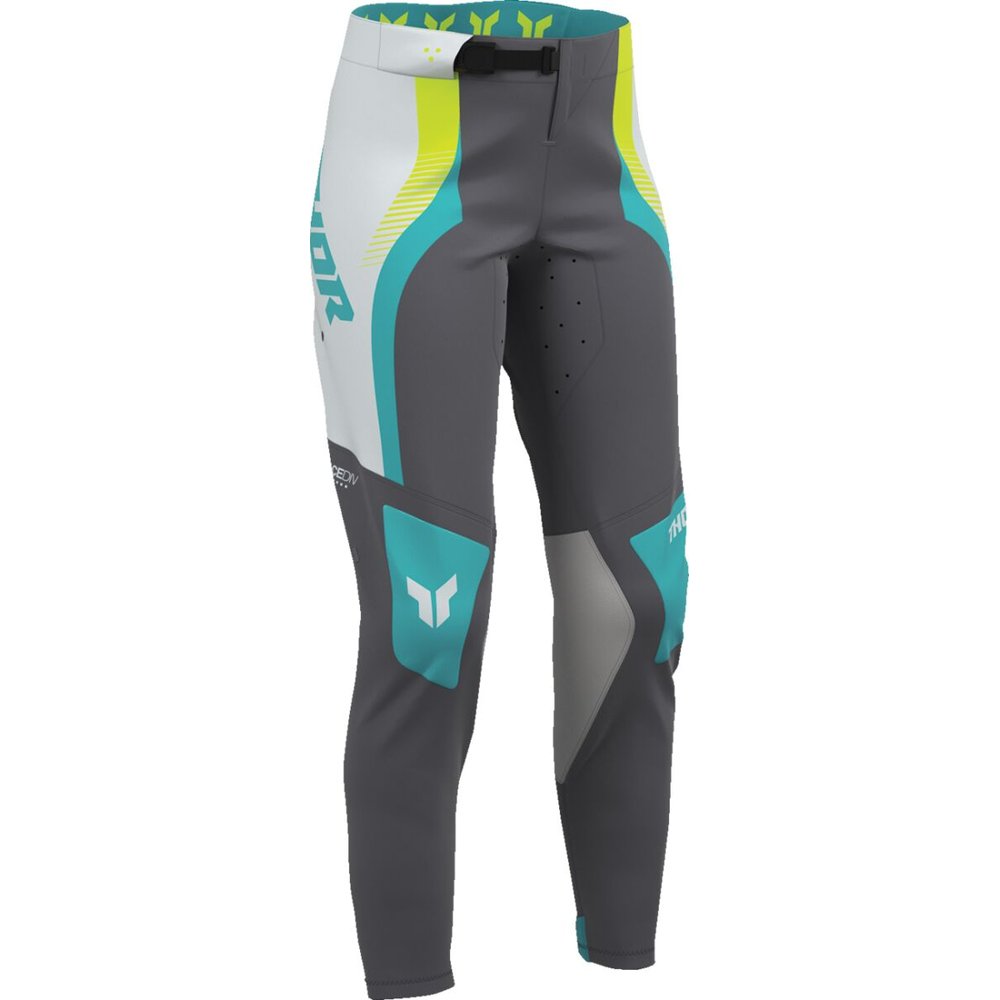 THOR Sportmode Velocity Frauen Motocross Hose grau/Aqua blau