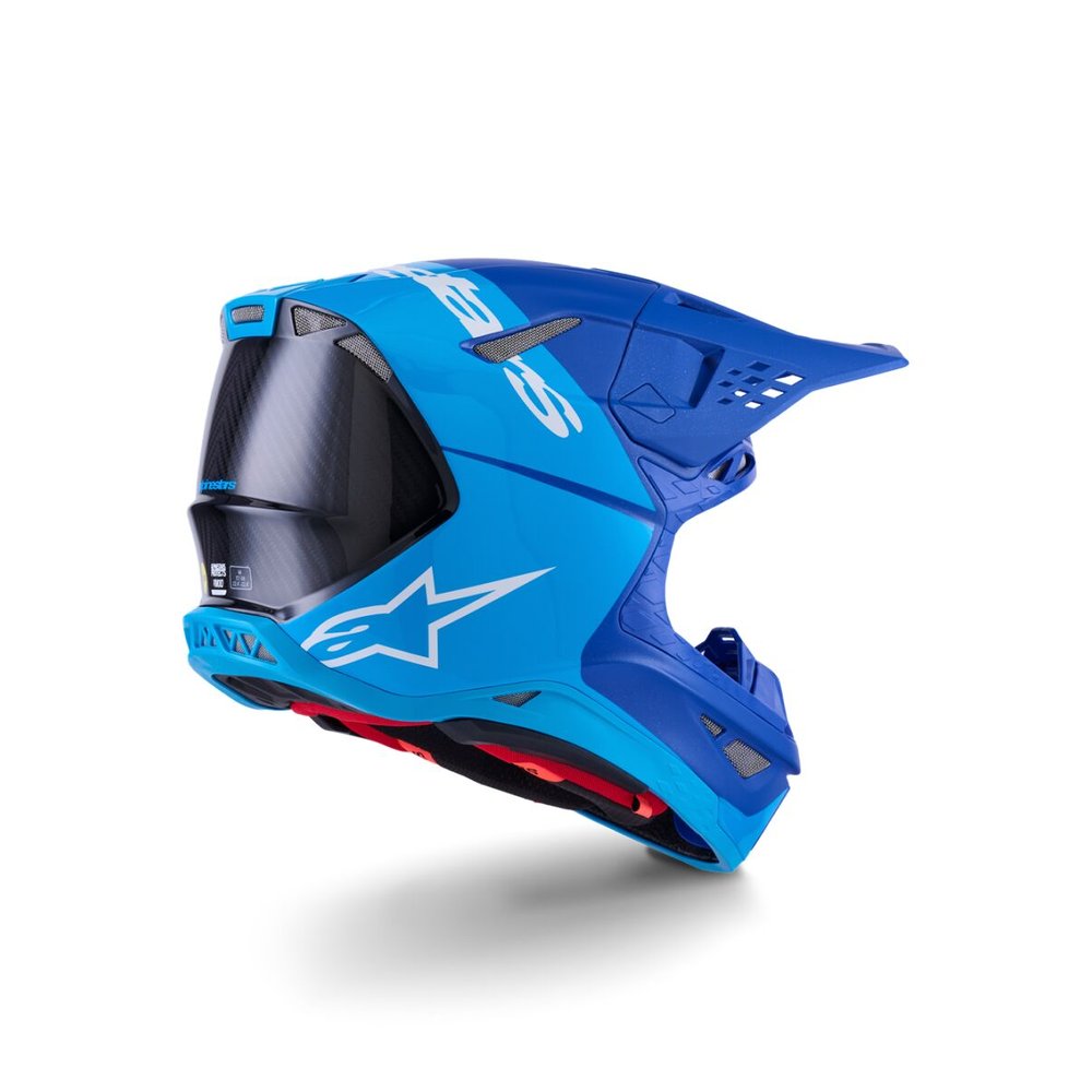 ALPINESTARS Supertech M10 Flood Motocross Helm blau/schwarz-carbon