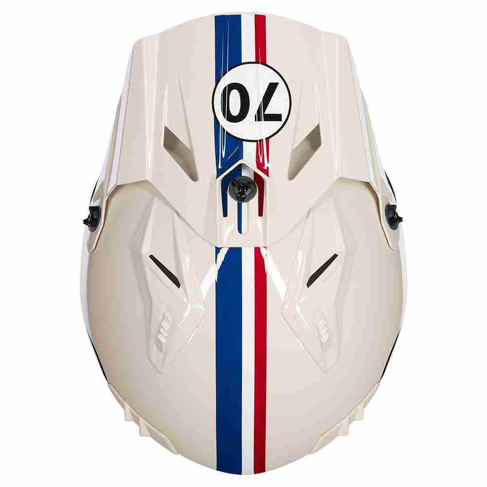 ONEAL Volt Herbie Trial Motorrad Helm weiss rot blau ONEAL Volt Herbie Trial Motorrad Helm weiss rot blau