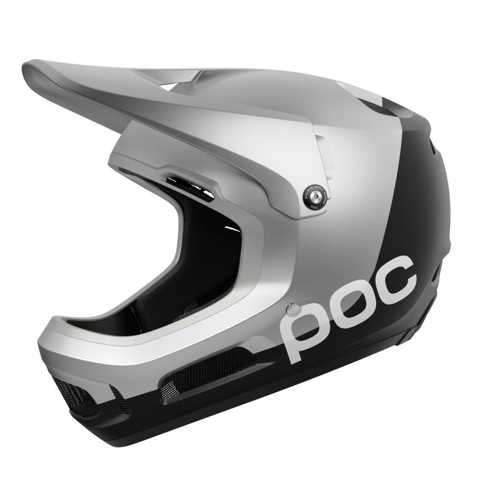 POC Coron Air Mips MTB Helm argentite silber/uranium schwarz matt