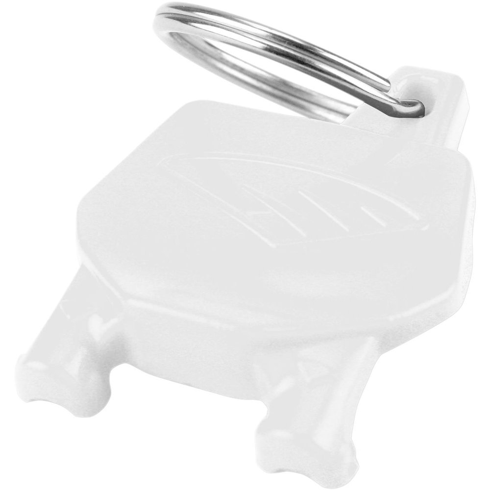 CYCRA Nummerntafel Schlüssel-Anhänger  weiss