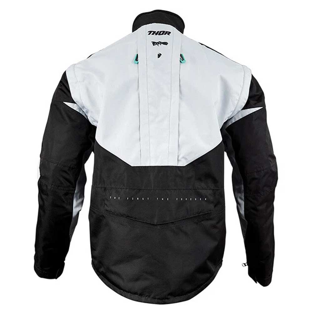 THOR Terrain Motocross Enduro Jacke hell grau schwarz THOR Terrain Motocross Enduro Jacke hell grau schwarz
