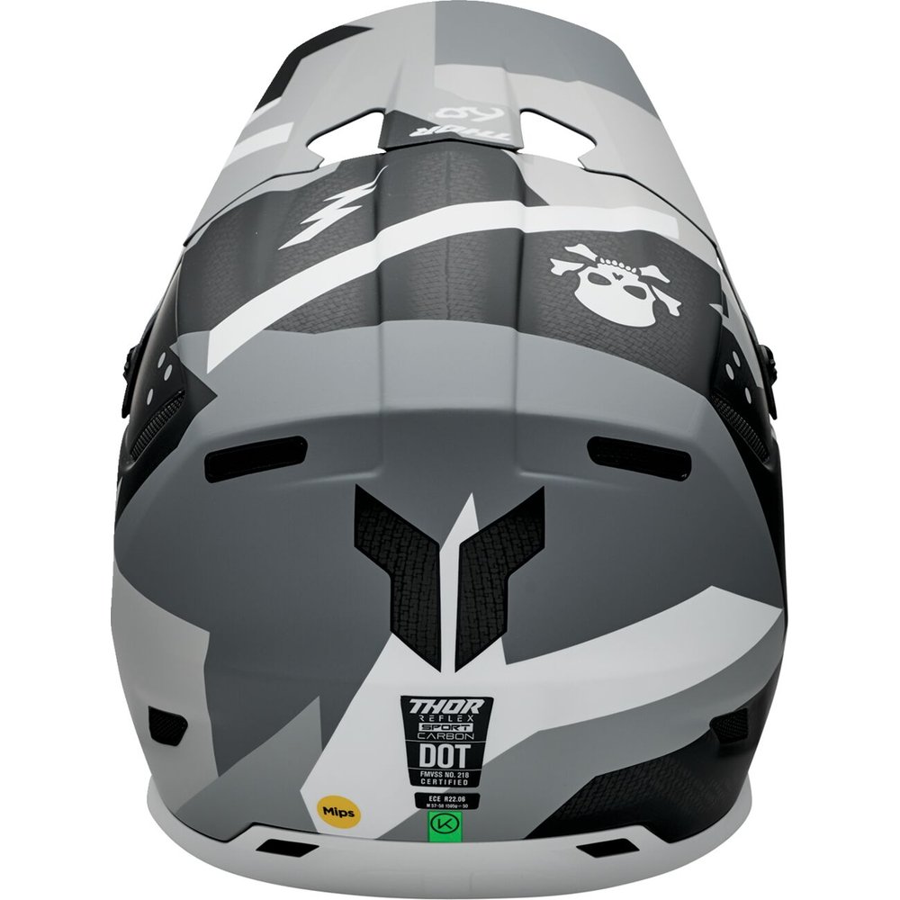 THOR Reflex Sport Motocross Helm CBN Brave grau weiss