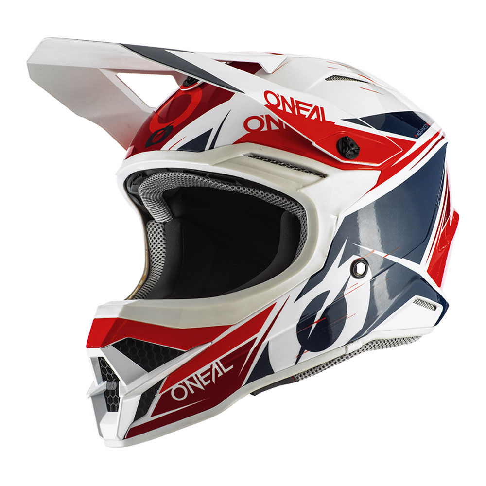 ONEAL 3SRS Stardust Motocross Helm weiss blau rot